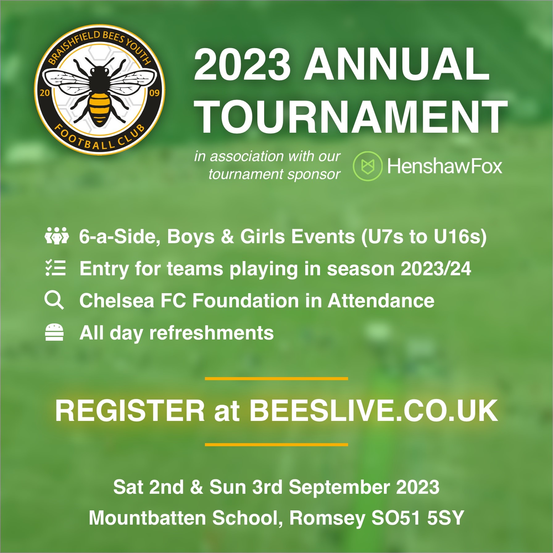 Braishfield Bees - Junior grassroots football tournaments